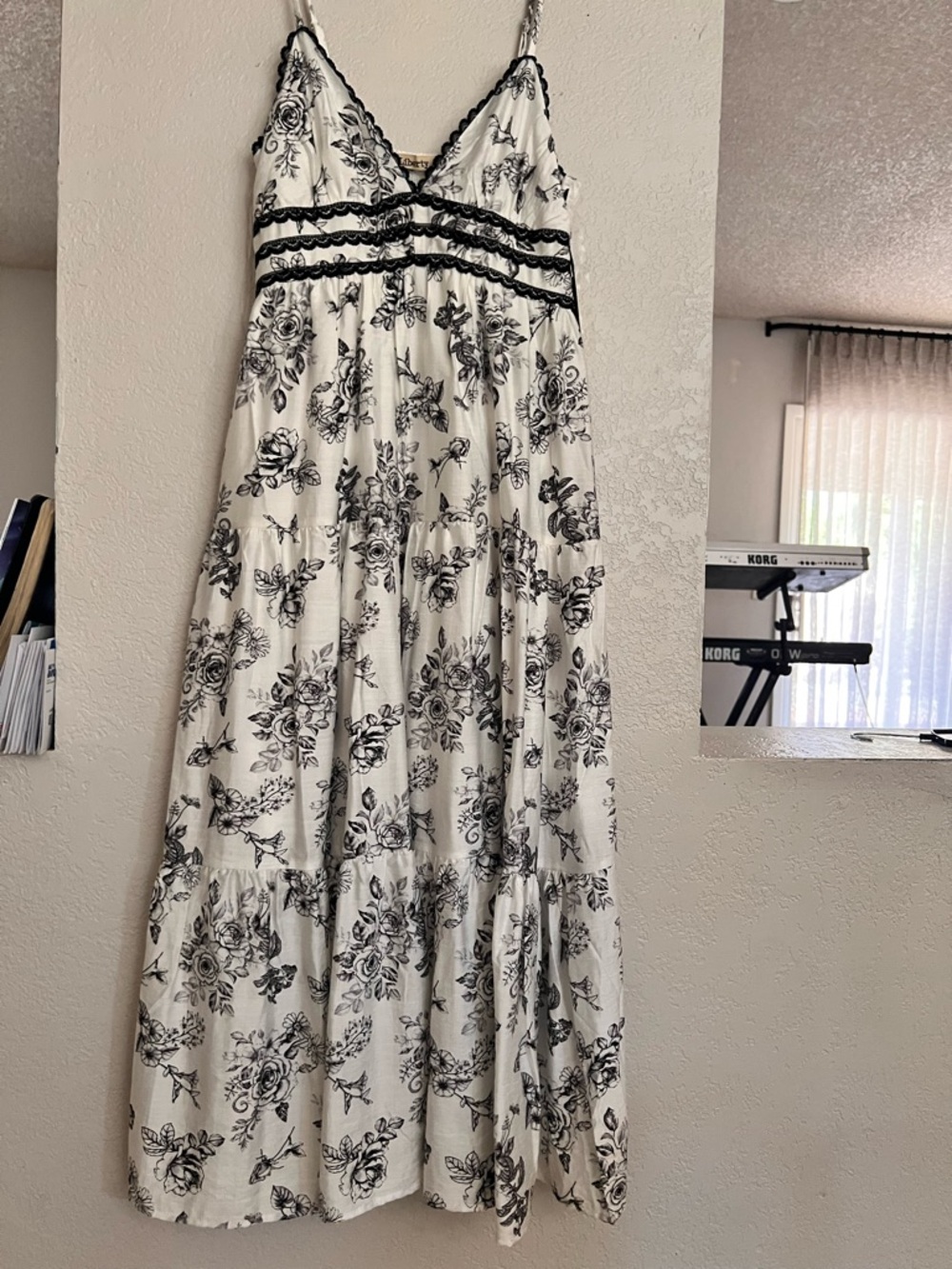 Liberty Love Black and White Floral Maxi Dress